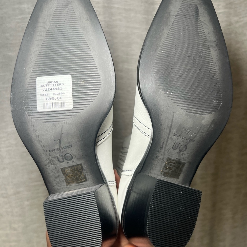 Urban Outfitters White Western Chelsea Boots Size 37 - Picture 14 of 15